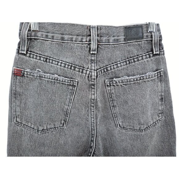 BDG Slim Straight Jeans Sz 26 2 High Rise Button Fly Patchwork Frayed Distressed - Picture 3 of 15